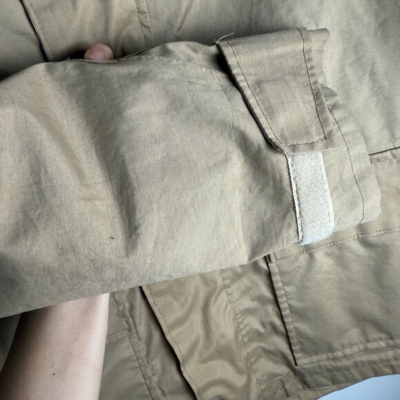 Orvis Vintage 1980s Gore-Tex Hooded Shell Waterproof Jacket Tan Size L Fishing - Picture 10 of 13